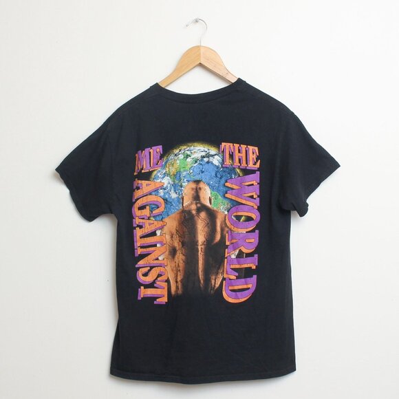 Tupac Forever Shirt Men Medium Black Me Against The World Distressed Rap Tee - Picture 2 of 11